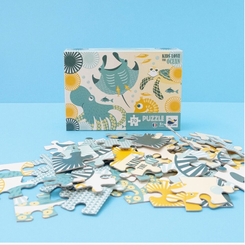 70-piece Ocean Puzzle, Made in France